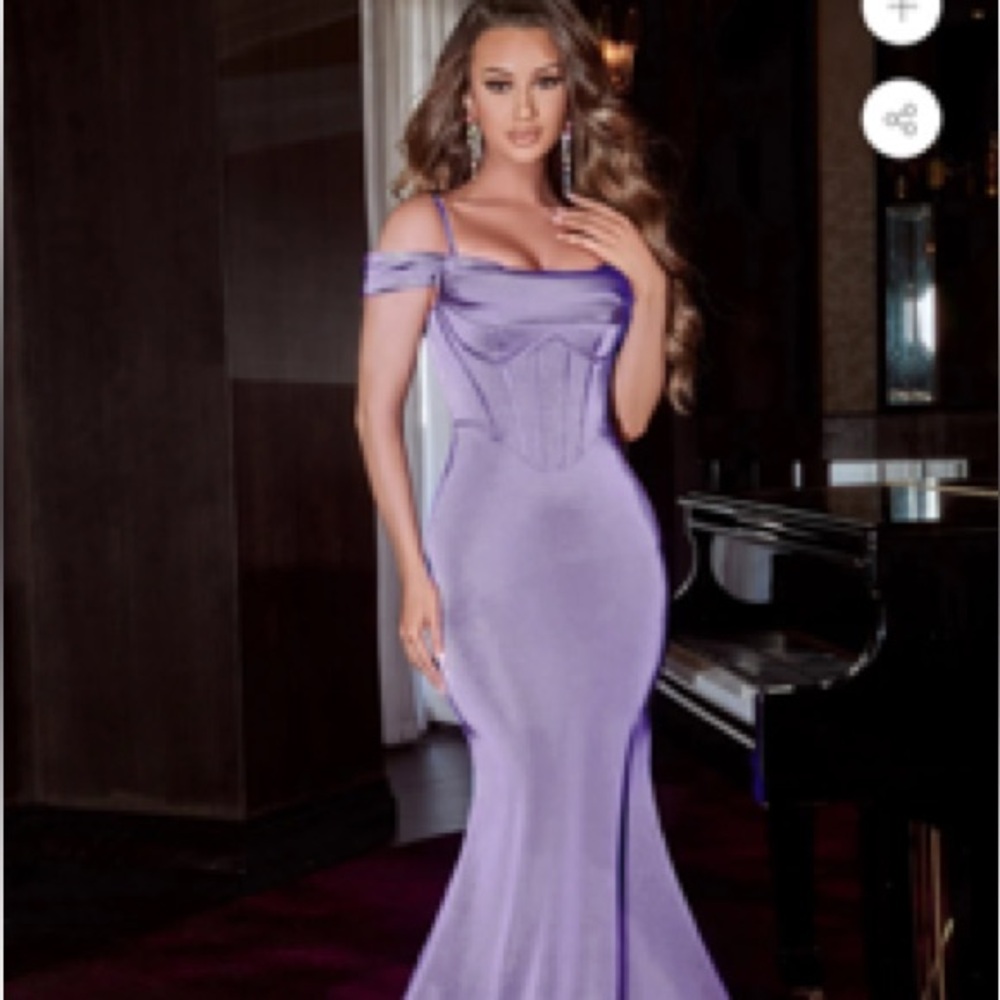 Portia and Scarlett Lavender Off-Shoulder Dress